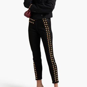 Button-embellished GUCCI WOMENS COATED DENIMS
